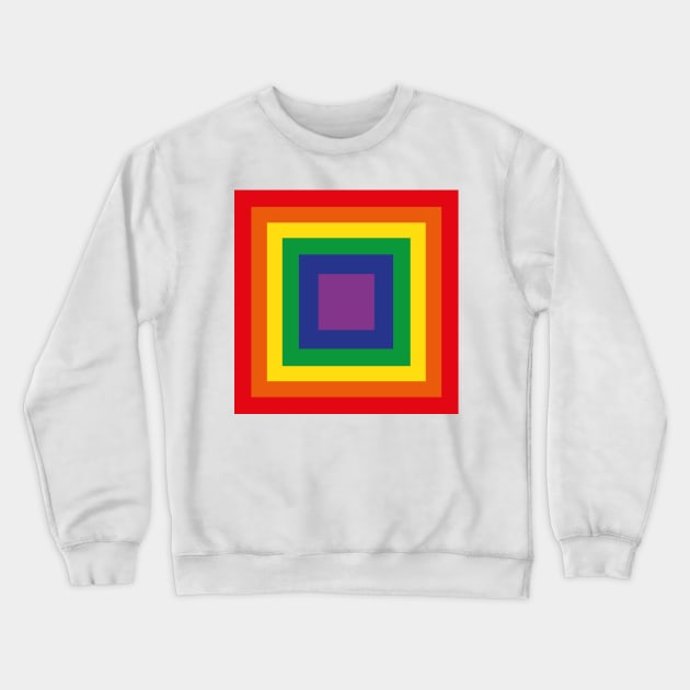 Rainbow Squares Crewneck Sweatshirt by n23tees